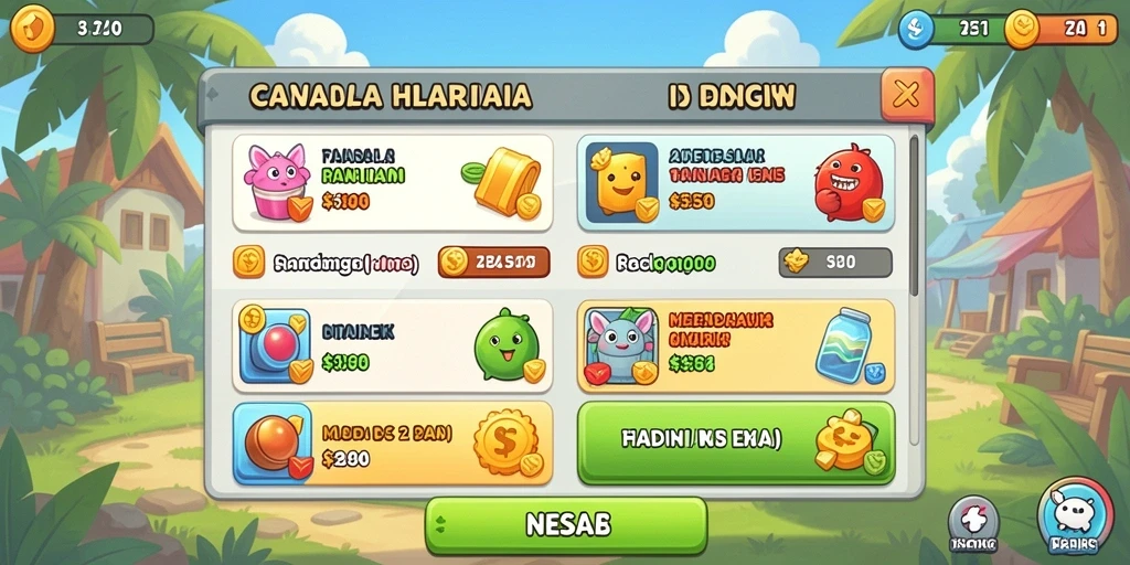 Tampilan antarmuka permainan yang menarik dan mudah digunakan.