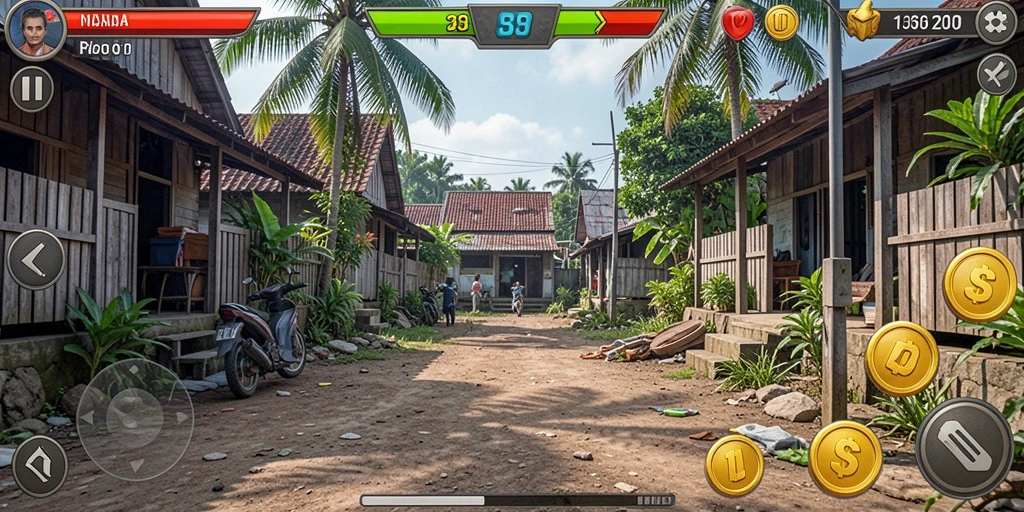 Tampilan menarik dari permainan trivia yang seru.